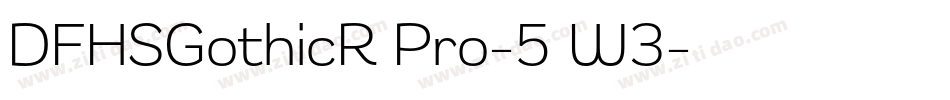 DFHSGothicR Pro-5 W3字体转换